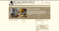 Desktop Screenshot of pecancreekgrille.com