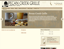 Tablet Screenshot of pecancreekgrille.com